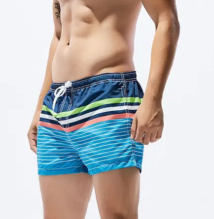 Striped Print Swim Shorts for Beach and Surfing - Swamp's Store