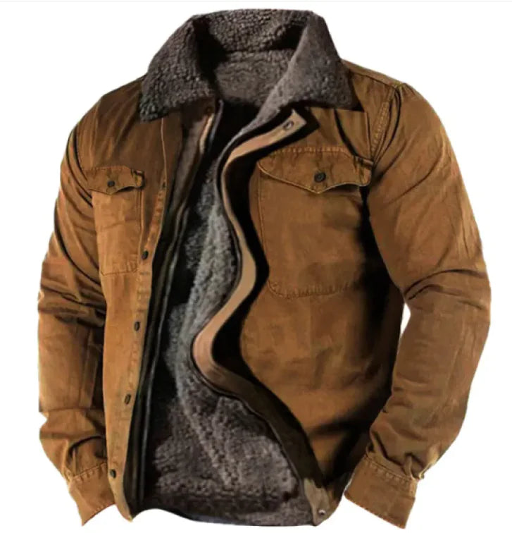 #C- Casual Zipper Loose Cotton Jacket - Swamp's Store