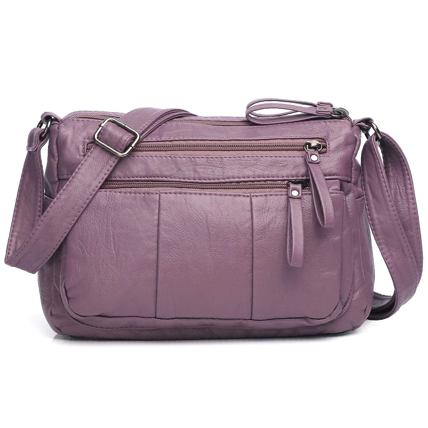 VOLGANIK ROCK Purses for Women Soft PU Leather Shoulder Crossbody Purse and handbags Lightweight Pocketbook Taro-10.2" - Swamp's Store