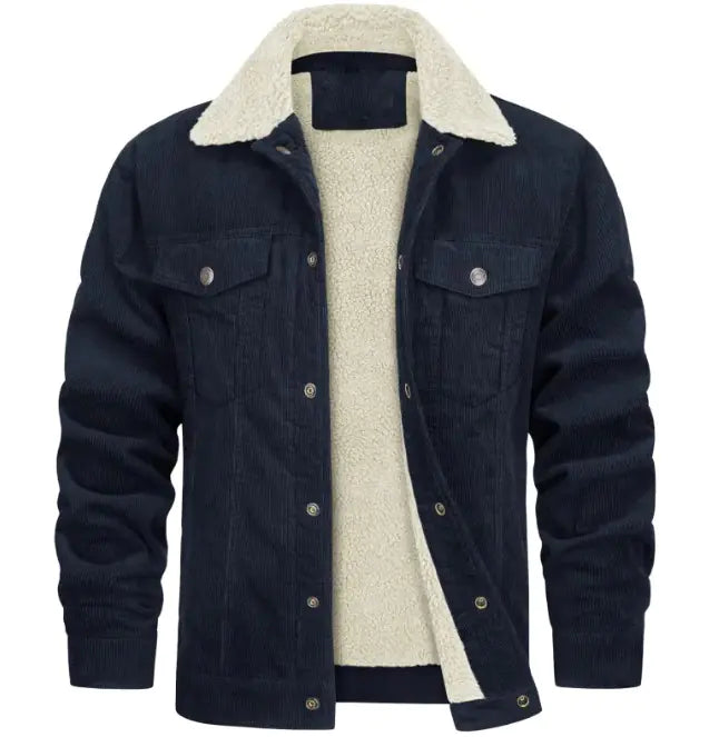 AH- Corduroy Plush Jacket Coat - Swamp's Store