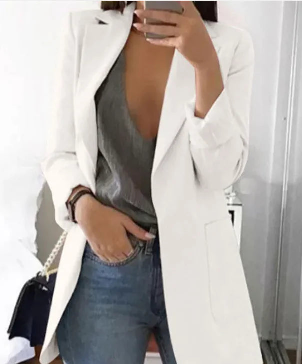 Lapel Slim Cardigan Temperament Blazer - Swamp's Store