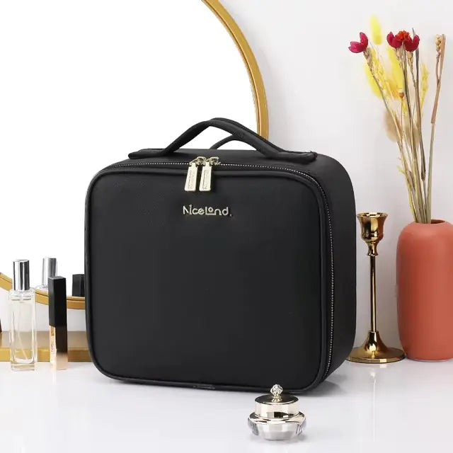 Travel Makeup Bag with Full-Screen Mirror - Swamp's Store