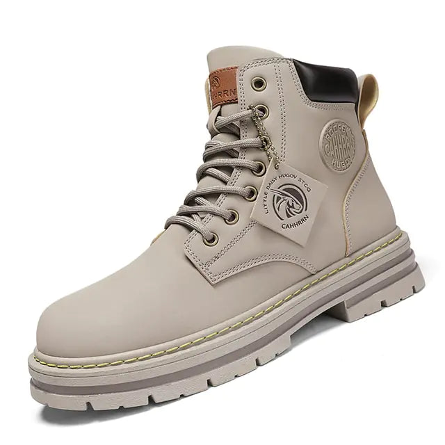 High Top Boots Men's Leather Shoes - Swamp's Store