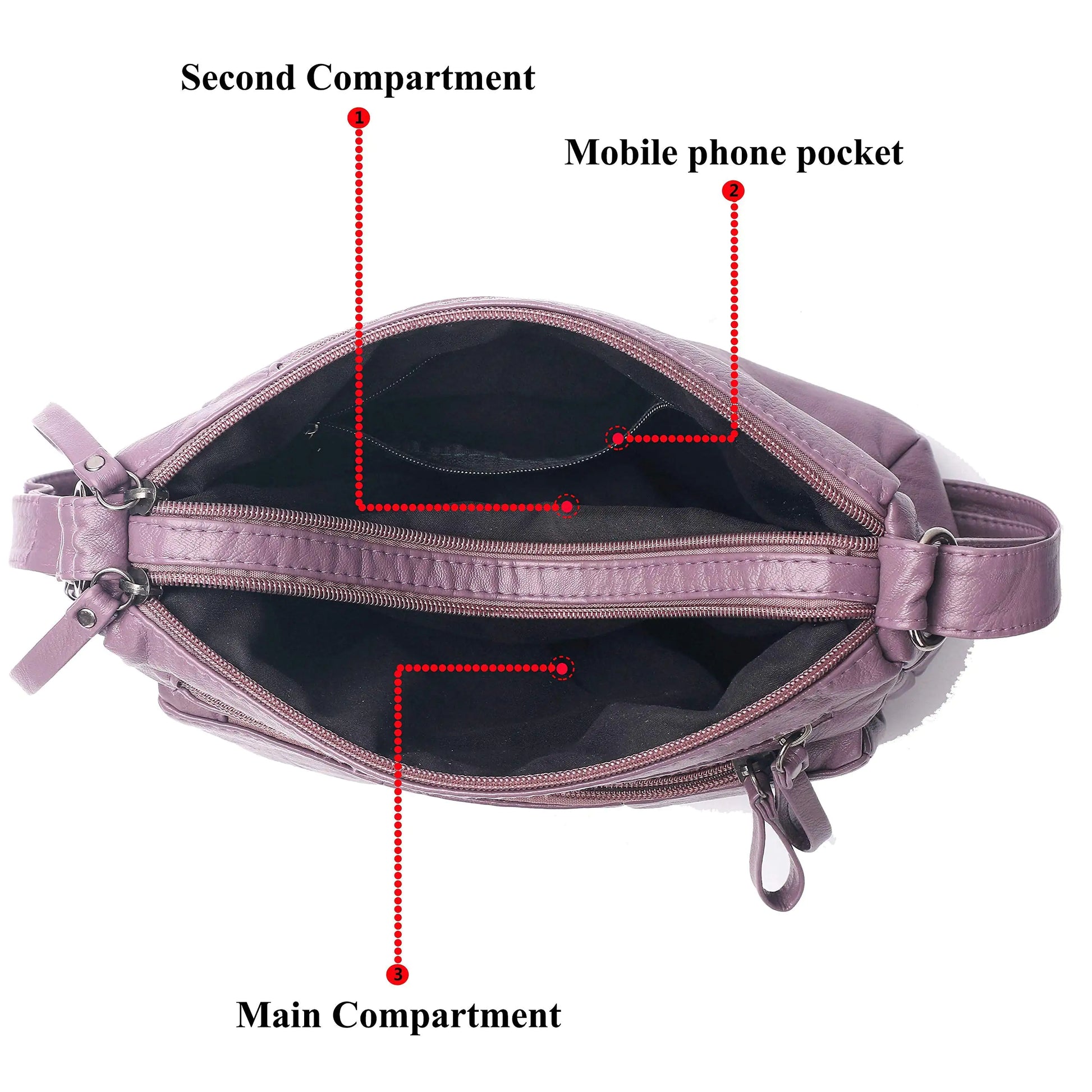 VOLGANIK ROCK Purses for Women Soft PU Leather Shoulder Crossbody Purse and handbags Lightweight Pocketbook Taro-10.2" - Swamp's Store