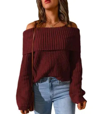 Off shoulder Sweater - Swamp's Store
