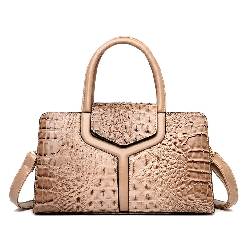 Faux Crocodile Leather Messenger Bag - Swamp's Store