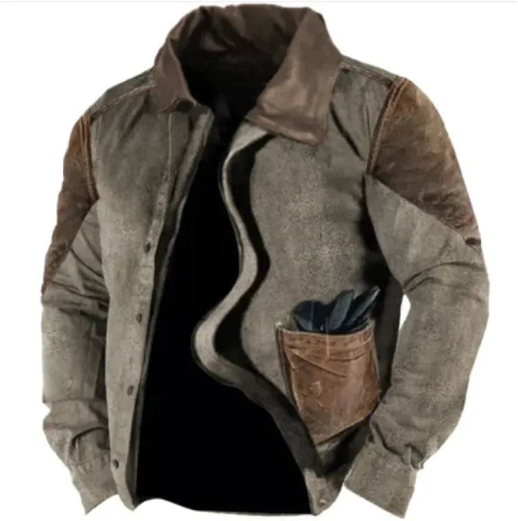 #C- Casual Zipper Loose Cotton Jacket - Swamp's Store