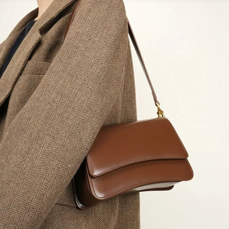 Trendy Crossbody Leather Shoulder Bag - Swamp's Store