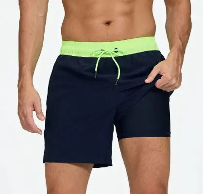 Men's Quick-Dry Double-Layer Beach Swim Trunks - Swamp's Store