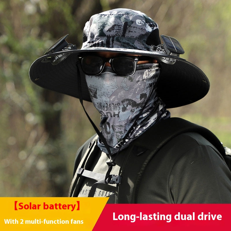 Solar Fan Rechargeable Brim Hat - Swamp's Store