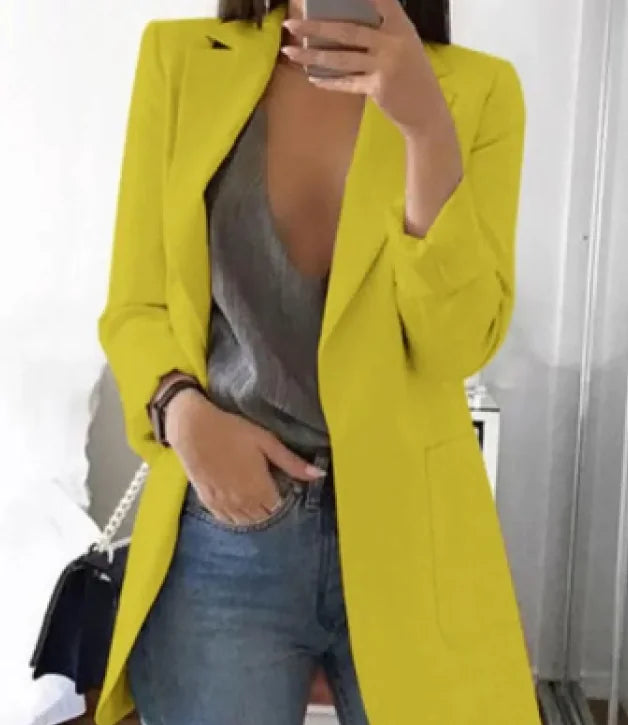 Lapel Slim Cardigan Temperament Blazer - Swamp's Store