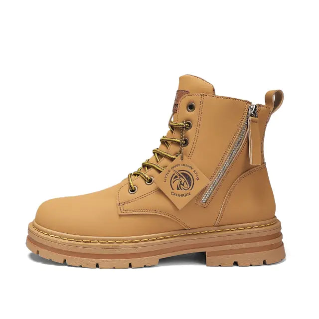 High Top Boots Men's Leather Shoes - Swamp's Store