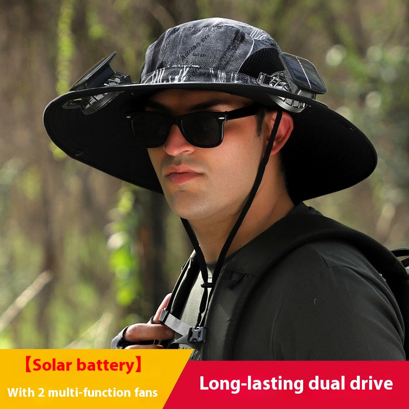 Solar Fan Rechargeable Brim Hat - Swamp's Store