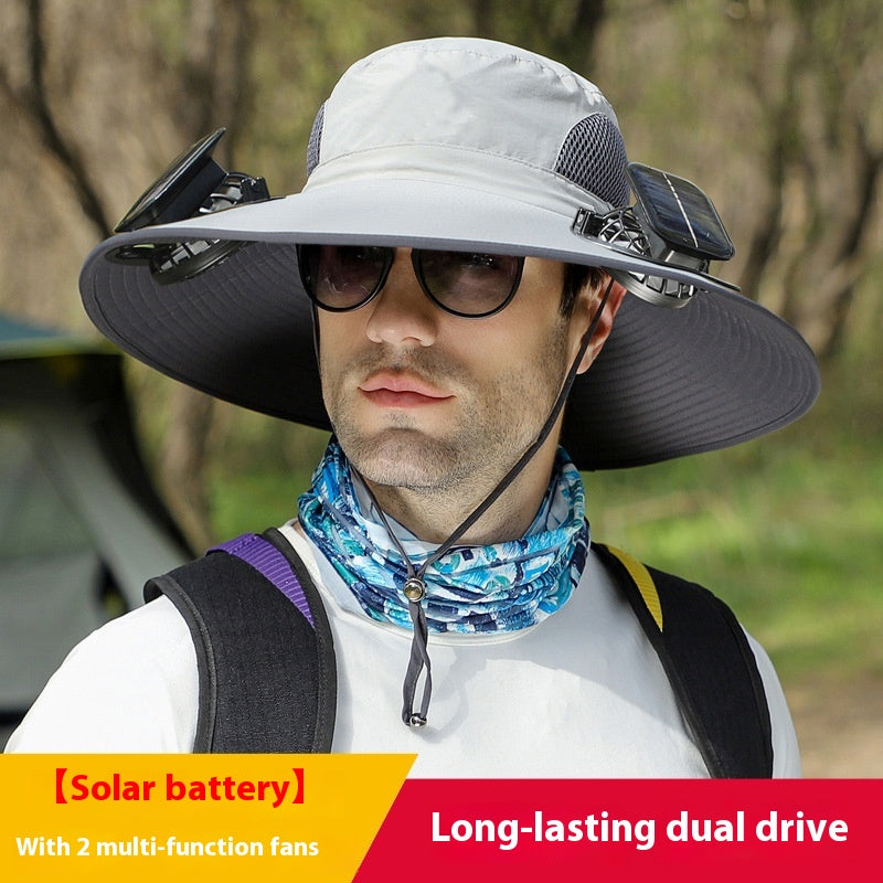 Solar Fan Rechargeable Brim Hat - Swamp's Store