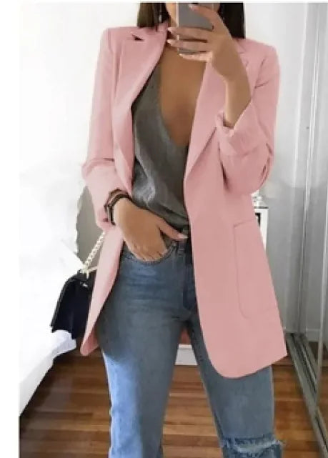 Lapel Slim Cardigan Temperament Blazer - Swamp's Store