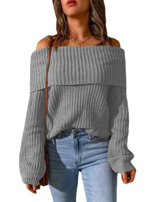 Off-the-Shoulder Sweater - Swamp's Store