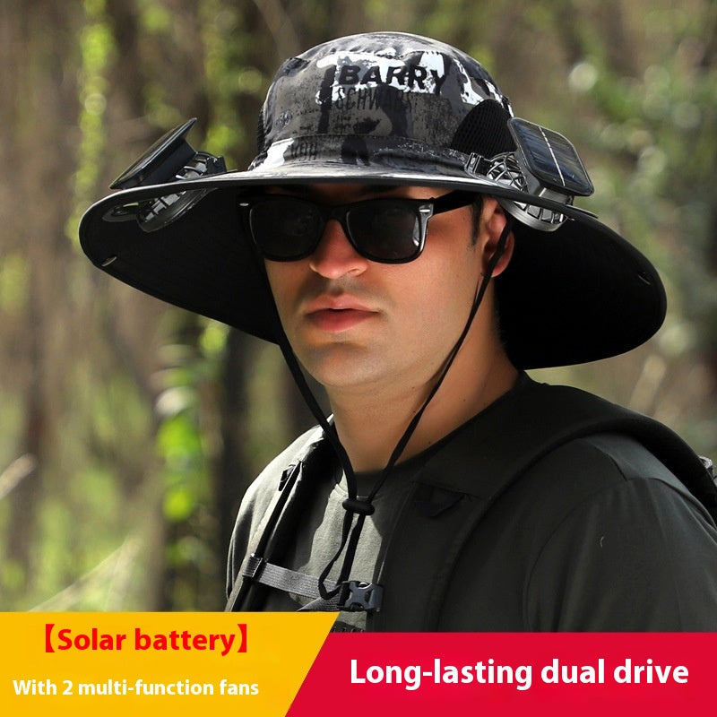 Solar Fan Rechargeable Brim Hat - Swamp's Store