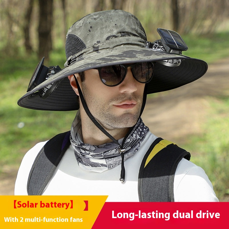 Solar Fan Rechargeable Brim Hat - Swamp's Store