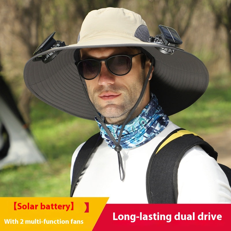 Solar Fan Rechargeable Brim Hat - Swamp's Store