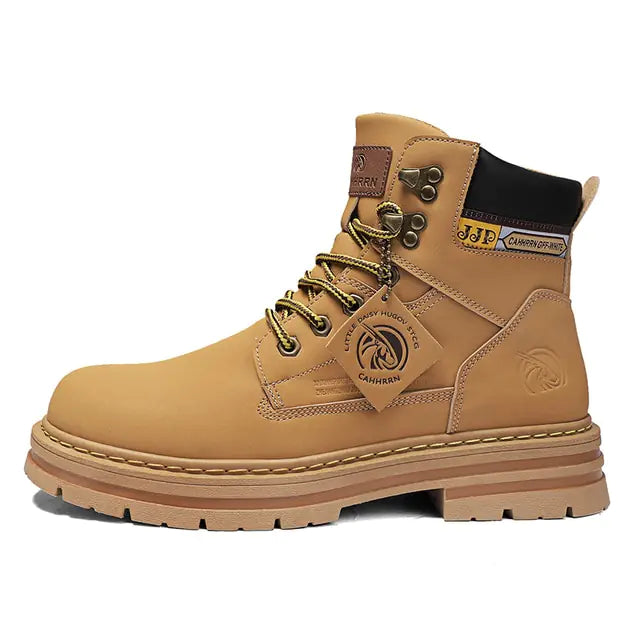 High Top Boots Men's Leather Shoes - Swamp's Store