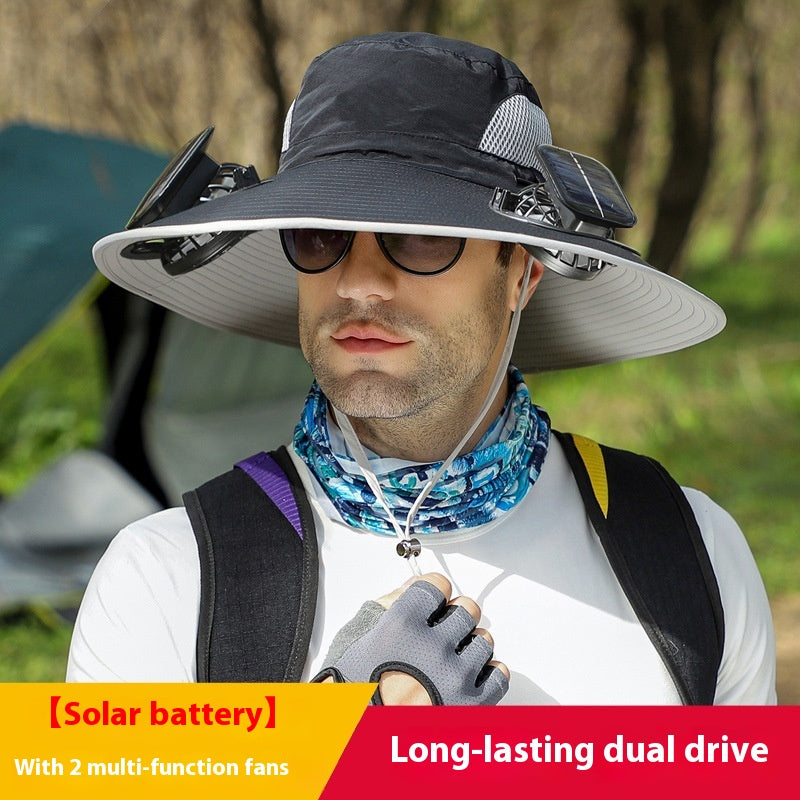Solar Fan Rechargeable Brim Hat - Swamp's Store