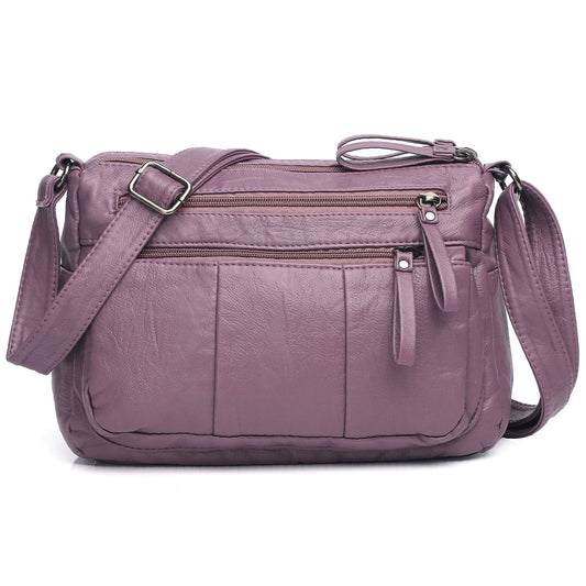 VOLGANIK ROCK Purses for Women Soft PU Leather Shoulder Crossbody Purse and handbags Lightweight Pocketbook Taro-10.2" - Swamp's Store