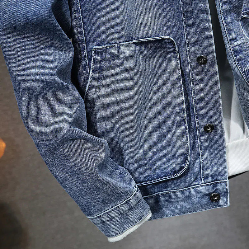 #Y- Men's Trendy Hooded Denim Jacket - Swamp's Store