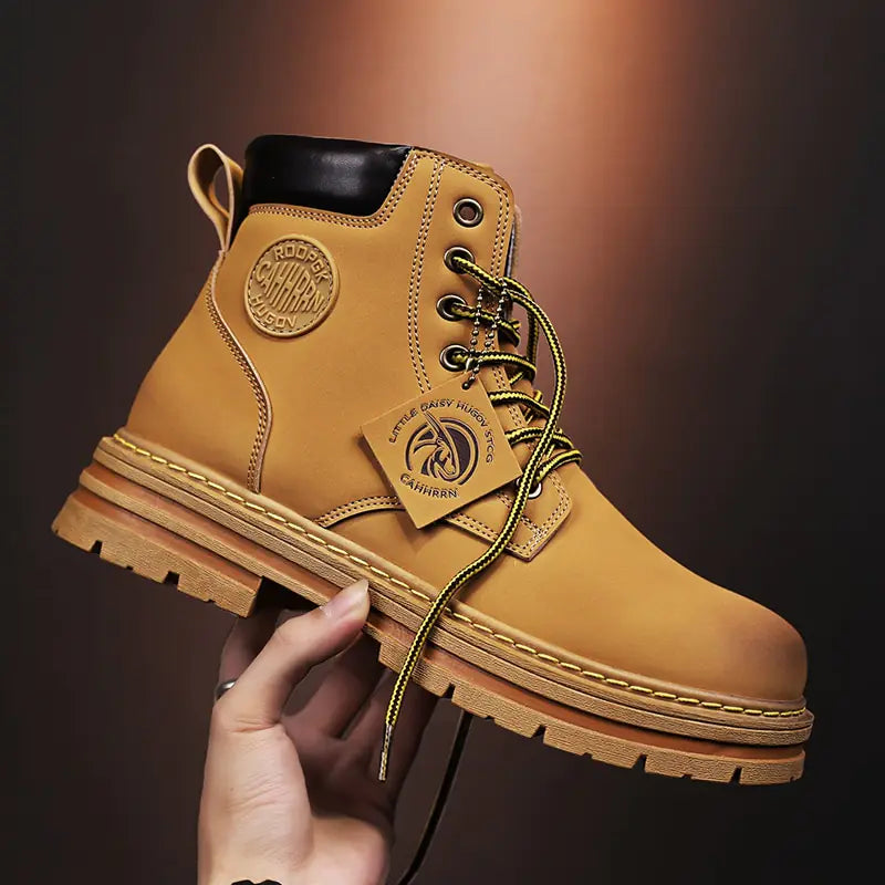 High Top Boots Men's Leather Shoes - Swamp's Store