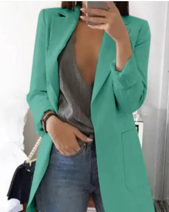 Lapel Slim Cardigan Temperament Blazer - Swamp's Store