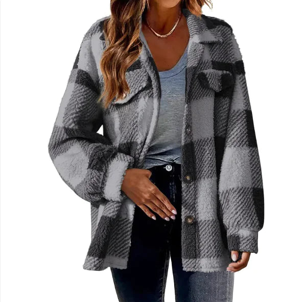 AG- Chic Comfort Plaid Wool Jacket - Swamp's Store