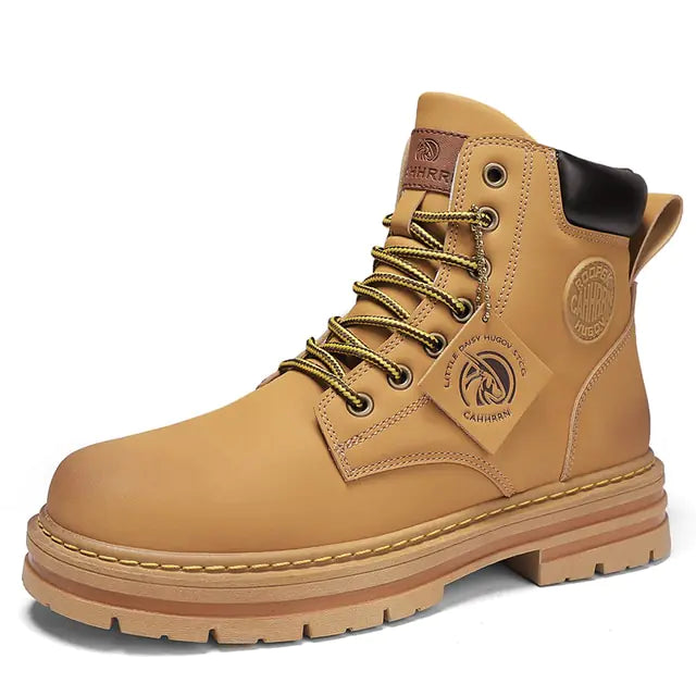 High Top Boots Men's Leather Shoes - Swamp's Store