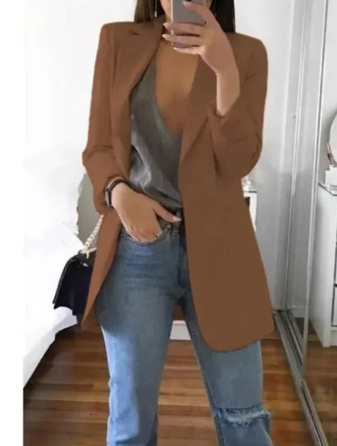 Lapel Slim Cardigan Temperament Blazer - Swamp's Store
