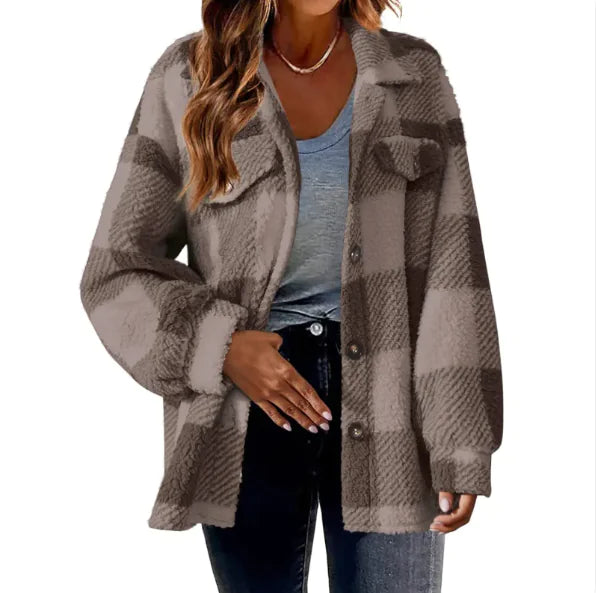 AG- Chic Comfort Plaid Wool Jacket - Swamp's Store