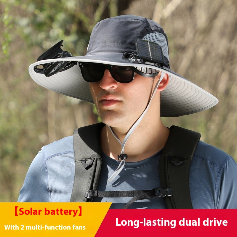 Solar Fan Rechargeable Brim Hat - Swamp's Store
