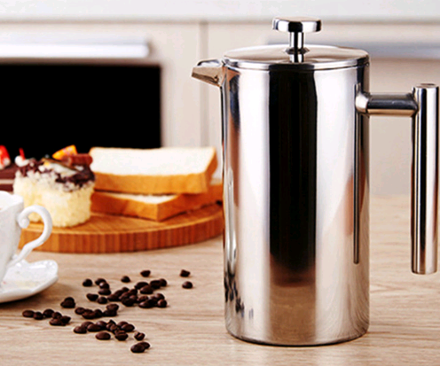Double-Layer Stainless Steel French Press Coffee Maker - Swamp's Store