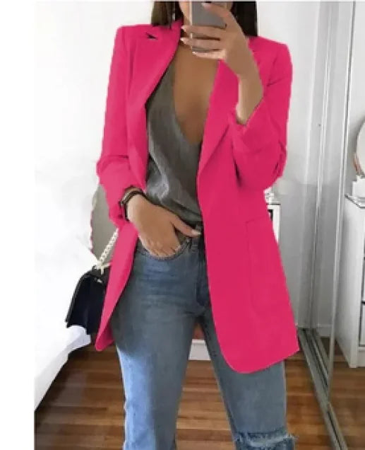 Lapel Slim Cardigan Temperament Blazer - Swamp's Store