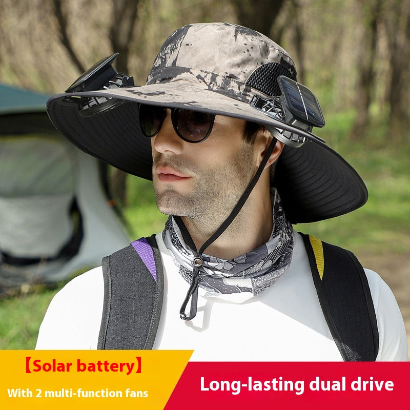Solar Fan Rechargeable Brim Hat - Swamp's Store