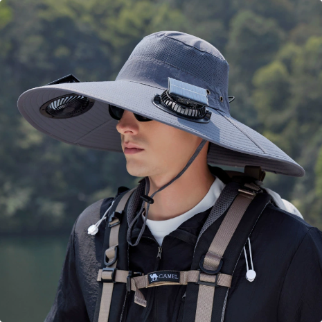 Solar Fan Rechargeable Brim Hat - Swamp's Store
