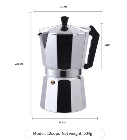 Italian Aluminum Moka Coffee Pot for Home Brewing - Swamp's Store