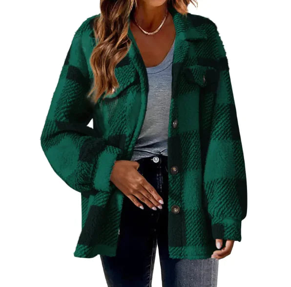 AG- Chic Comfort Plaid Wool Jacket - Swamp's Store