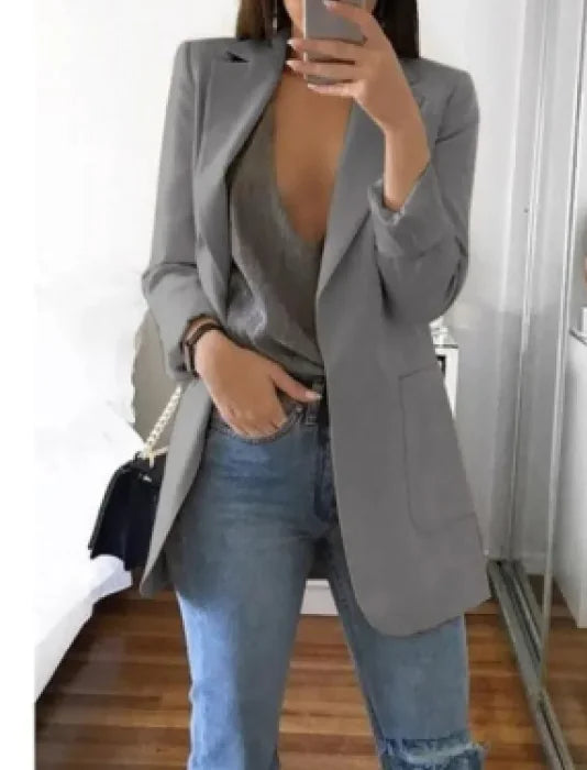Lapel Slim Cardigan Temperament Blazer - Swamp's Store