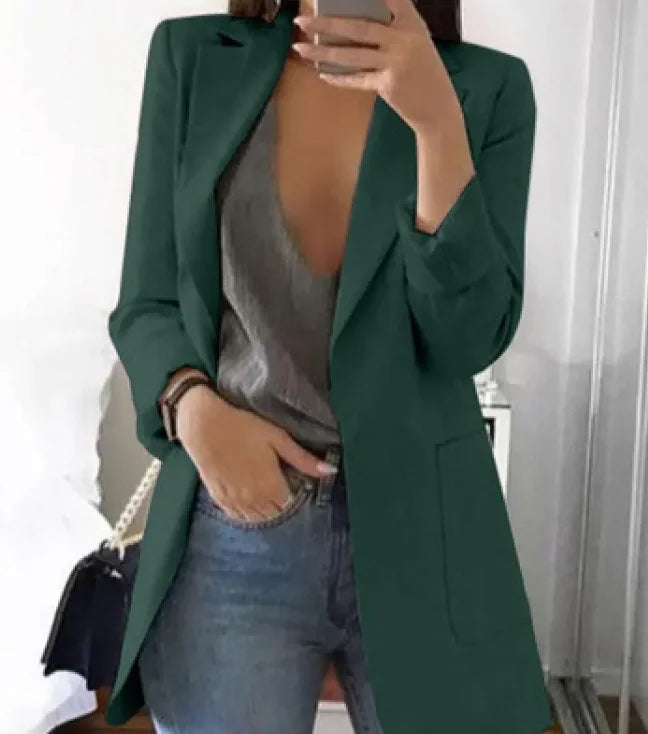 Lapel Slim Cardigan Temperament Blazer - Swamp's Store
