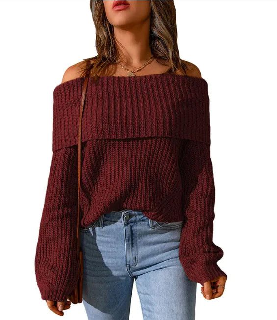 Off-the-Shoulder Sweater - Swamp's Store
