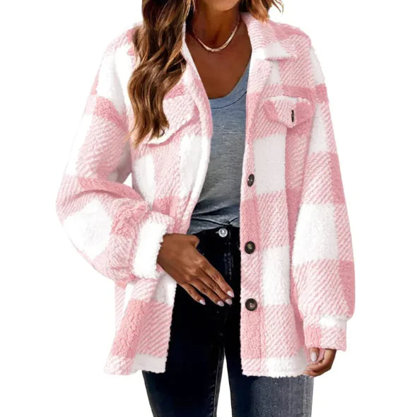 AG- Chic Comfort Plaid Wool Jacket - Swamp's Store