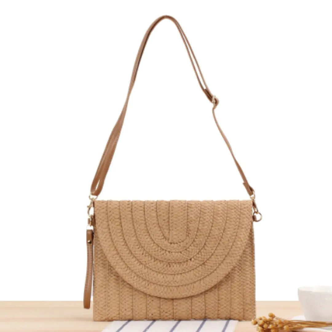 Ari Handwoven Straw Clutch - Swamp's Store