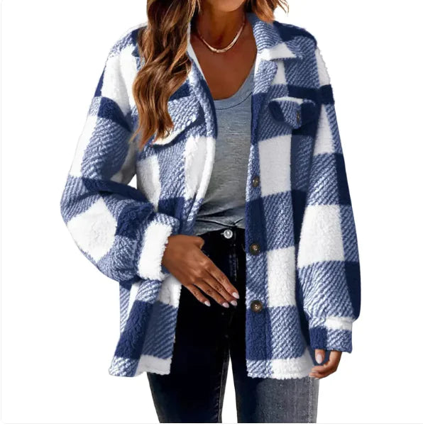 AG- Chic Comfort Plaid Wool Jacket - Swamp's Store