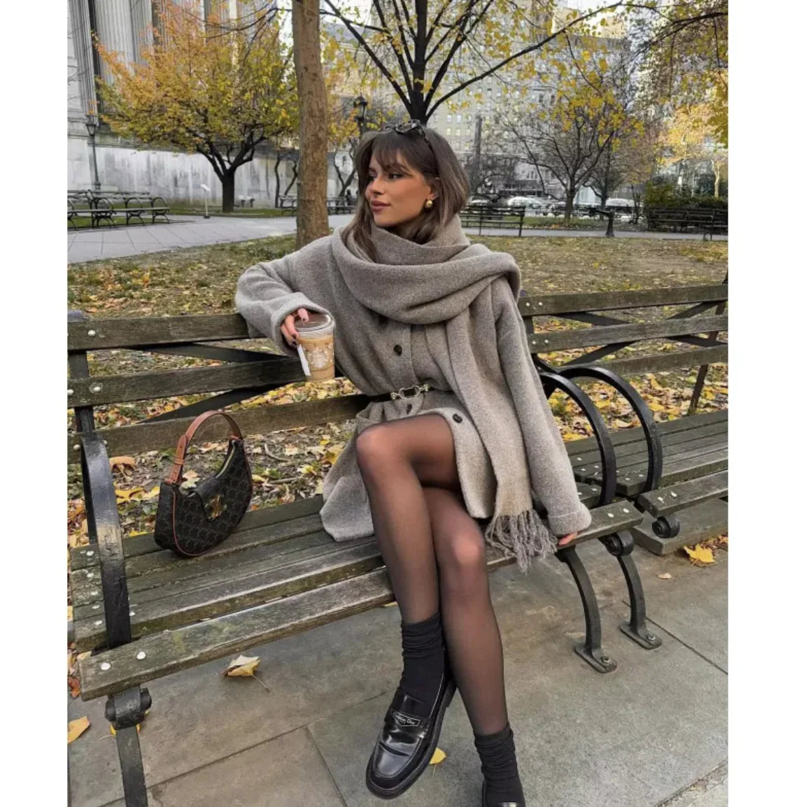Cozy Knitted Scarf Cape Coat - Swamp's Store