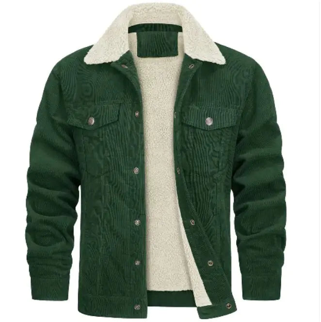 AH- Corduroy Plush Jacket Coat - Swamp's Store