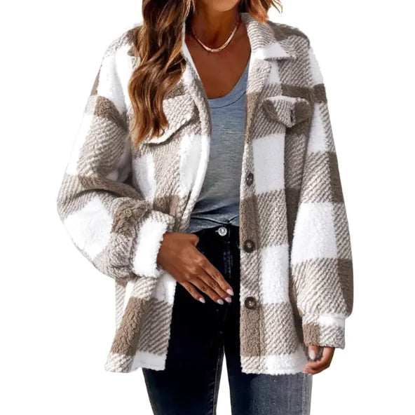AG- Chic Comfort Plaid Wool Jacket - Swamp's Store