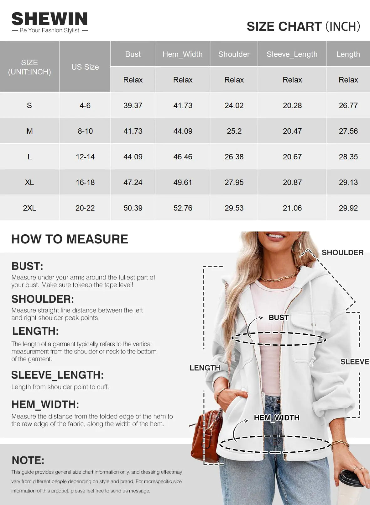 AL- SHEWIN Jackets for Women Casual Long Sleeve Drawstring Fuzzy Sherpa Hooded Zip Up Jacket Coats With Pockets White Medium - Swamp's Store
